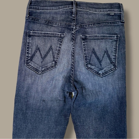 MOTHER Denim ‘The Pixie Dazzler Ankle Fray Jeans’ in “Night Shadow” Size 25 - Picture 13 of 16